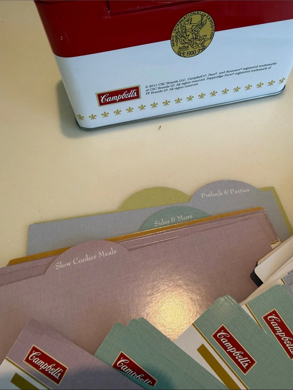 Campbell's Red & White Recipe Card Collection Tin